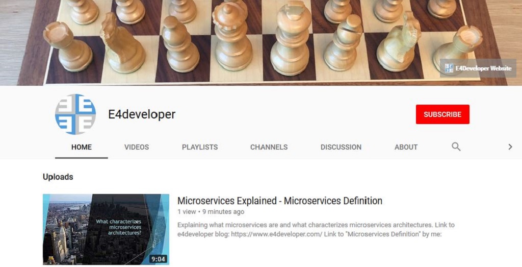 E4developer YouTube channel is here!